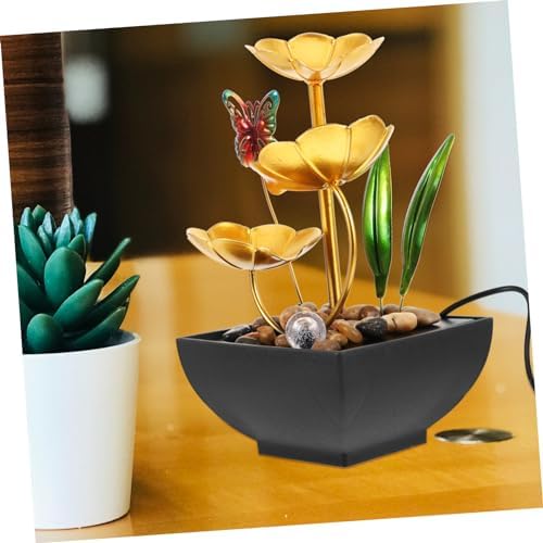 Iron Art 10-Inch Tabletop Water Fountain for Home Office Decor