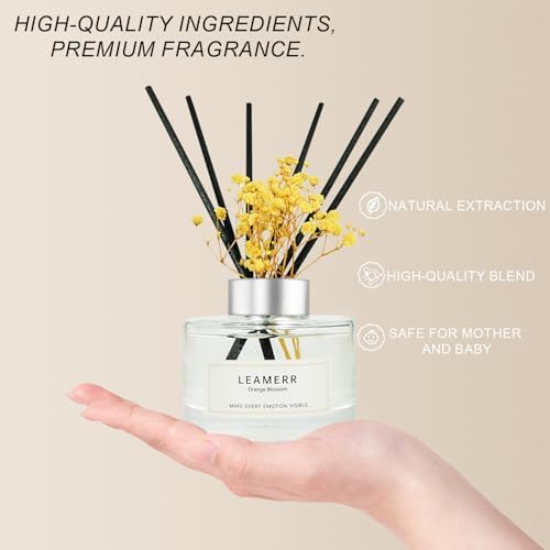 LEAMERR Reed Diffuser Set Orange Blossom 7 Fl Oz