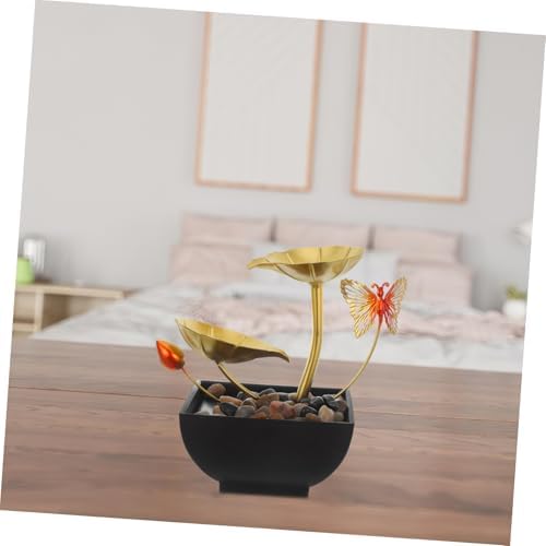 Luxshiny USB Powered Tabletop Waterfall Leaf Fountain for Home Decor
