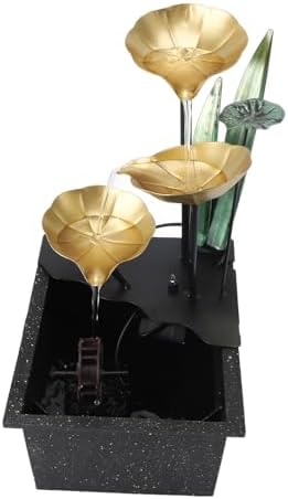 USB Tabletop Fountain with LED Desk Waterfall Decor
