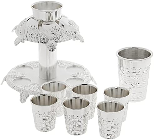 Jerusalem Style Silver Plated Wine Fountain 6 Cups