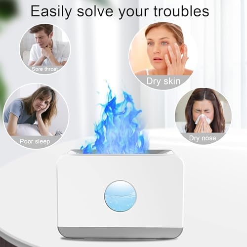 OLV Flame Diffuser with LED Light and Mist