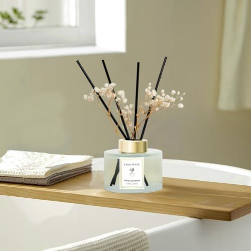 White Jasmine Reed Diffuser Set with 8 Sticks