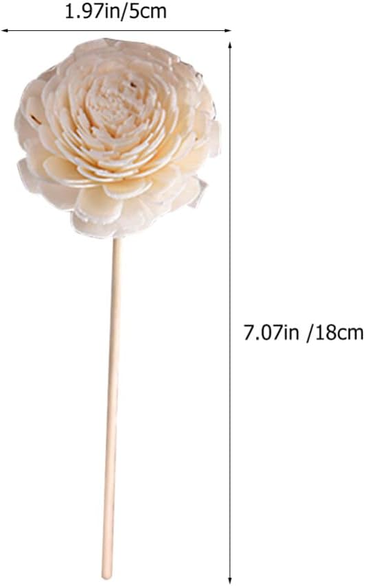 HOMSFOU Reed Diffuser Sticks 6pcs Rose Rattan Aroma Volatile Refill Sticks for Home Office Car