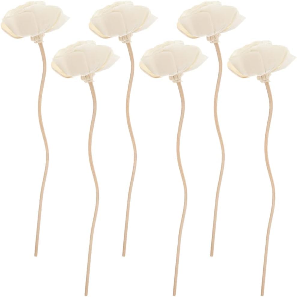 Valkindo 6PCS Rattan Diffuser Sticks Flower Essential Oil Refill
