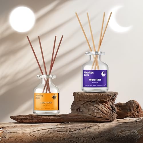 Aurassense Reed Diffuser Set 2 Bottles Day Night Aromatherapy