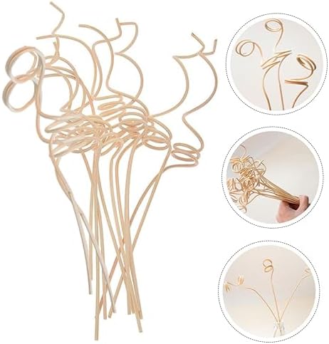 Wakauto 12-Piece Natural Aroma Diffuser Sticks Set for Home Fragrance and Bedroom Decoration