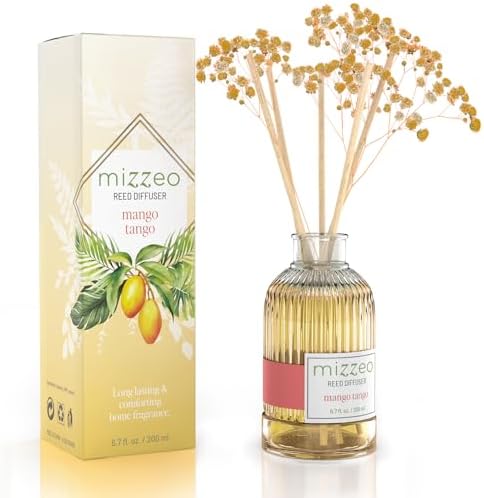 MIZZEO Reed Diffuser Set Mango Tango 676 Fl Oz