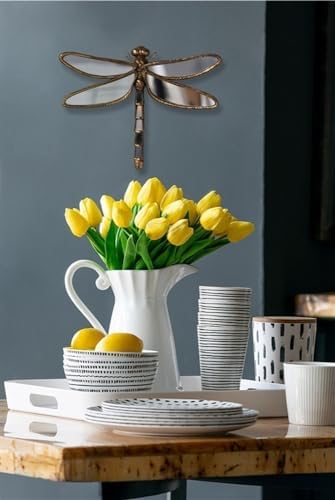 Dragonfly Wall Decor Resin Mirror Gold Handmade Retro Style 134x106in