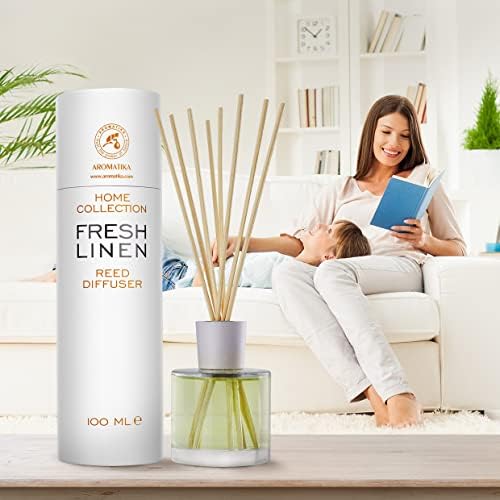 AROMATIKA Fresh Linen Reed Diffuser 34 Fl Oz