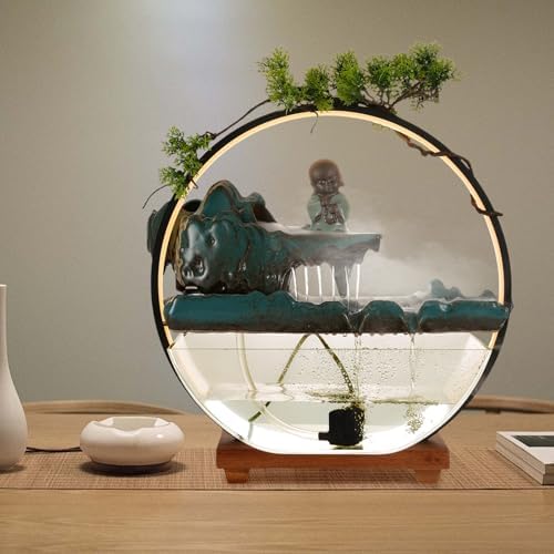 TFCFL Tabletop Fountain with LED Light Ring