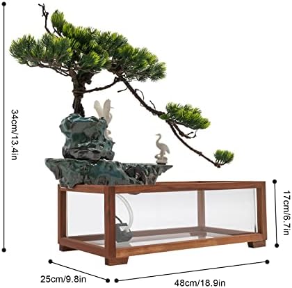 Tabletop Fountain with LED Light and Water Wheel