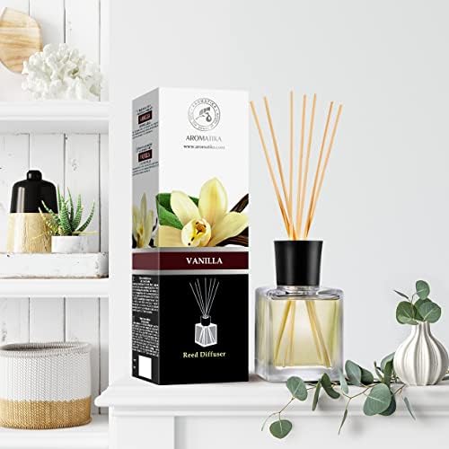 Vanilla Essential Oil Reed Diffuser Set 17 Fl Oz
