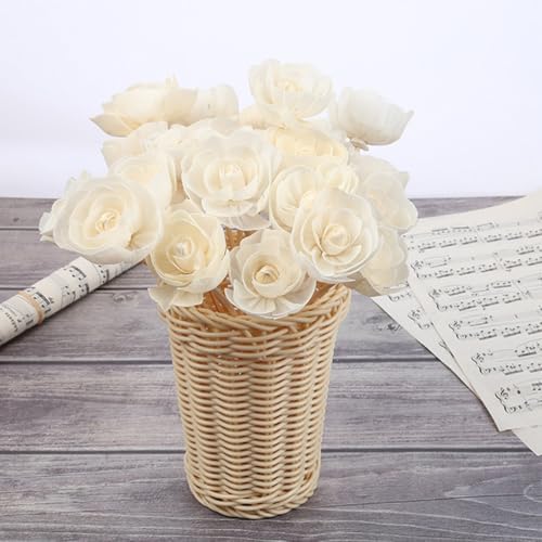 5PCS Rattan Diffuser Sticks with Artificial Flowers