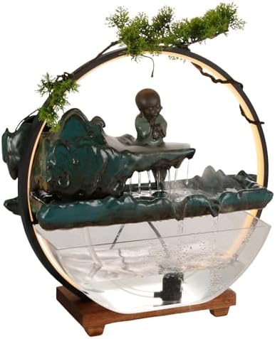 TFCFL Tabletop Fountain with LED Light Ring