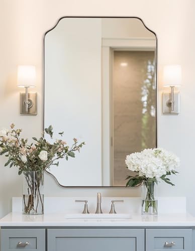 Andy Star 30x40 Inch Brushed Nickel Mirror