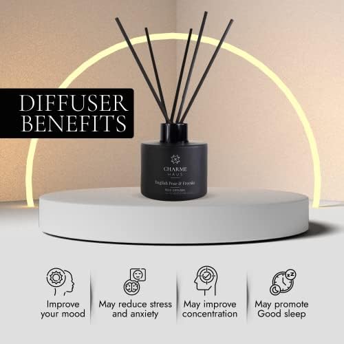 CHARME HAUS Reed Diffuser Set with 5 Sticks