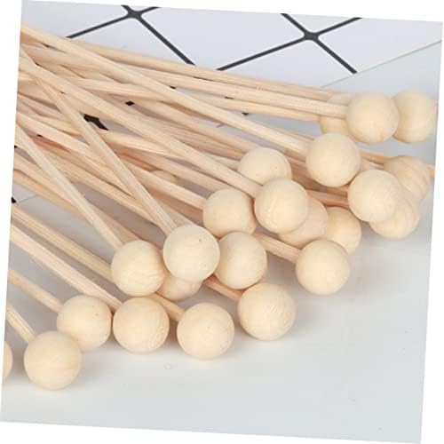 GLEAVI 10Pcs Natural Rattan Scent Sticks with Wooden Beads for Diffusers