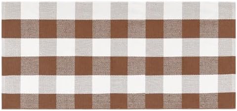 OJIA Buffalo Plaid Checkered Rug 24x51 Fall Door Mat