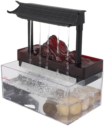 Tabletop Water Fountain with LED Light USB Powered Compact Design
