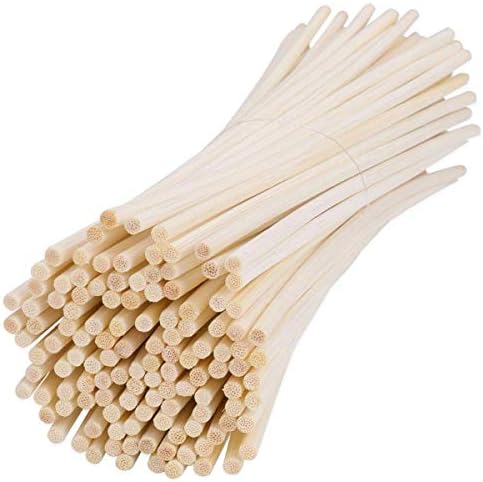 LOVSPA Reed Diffuser Sticks - 80 Pack 10 Bundles 8 Inch Brown Rattan Unscented