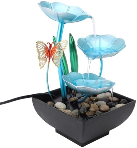Tabletop Fountain with LED Light and USB Power