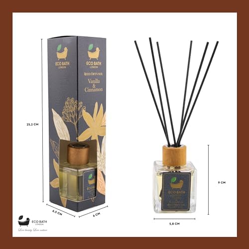 Eco Bath London Reed Diffuser Set - Vanilla Cinnamon