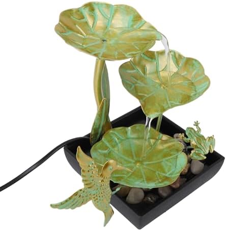 Zen Water Fountain with LED Light and Quiet Pump
