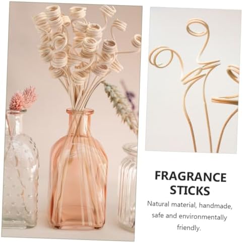 Wakauto 12-Piece Natural Aroma Diffuser Sticks Set for Home Fragrance and Bedroom Decoration