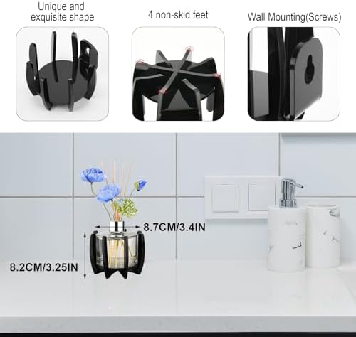 Preserved Flower Diffuser Holder No-Drill Wall Mount for Home Use