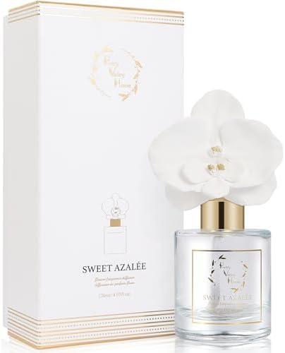 Pretty Valley Home Reed Diffuser Set Orchid Flower Oil 120Ml Gift Box for Decor