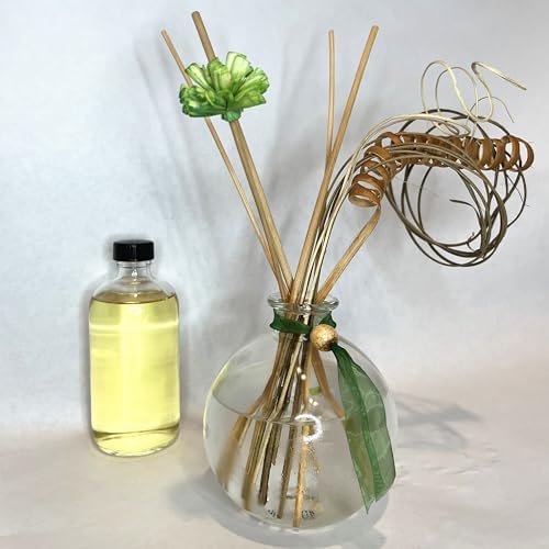 Hosley Glass Diffuser Set with Reeds and 200ml Vanilla Oil
