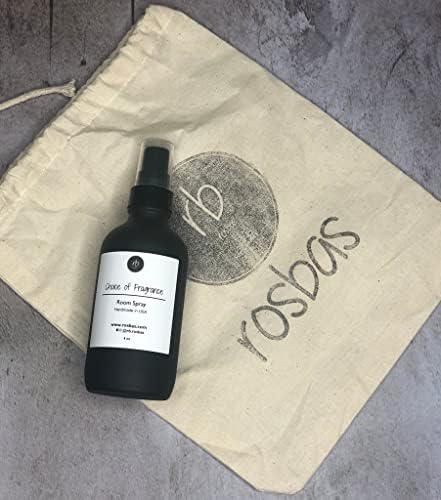 Rosbas Room Spray Palo Santo Scented 4 oz Matte Black Glass Bottle