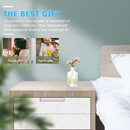 Healifty 2pcs White Glass Diffuser Bottles