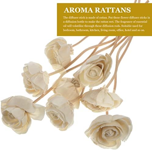 Flower Reed Diffuser Set 9Pcs Aroma Sticks Fireless