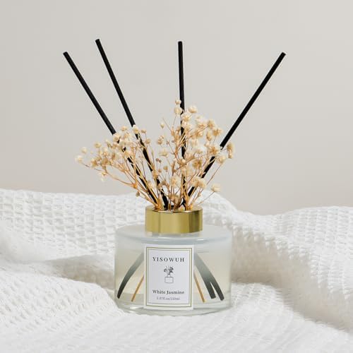 White Jasmine Reed Diffuser Set with 8 Sticks