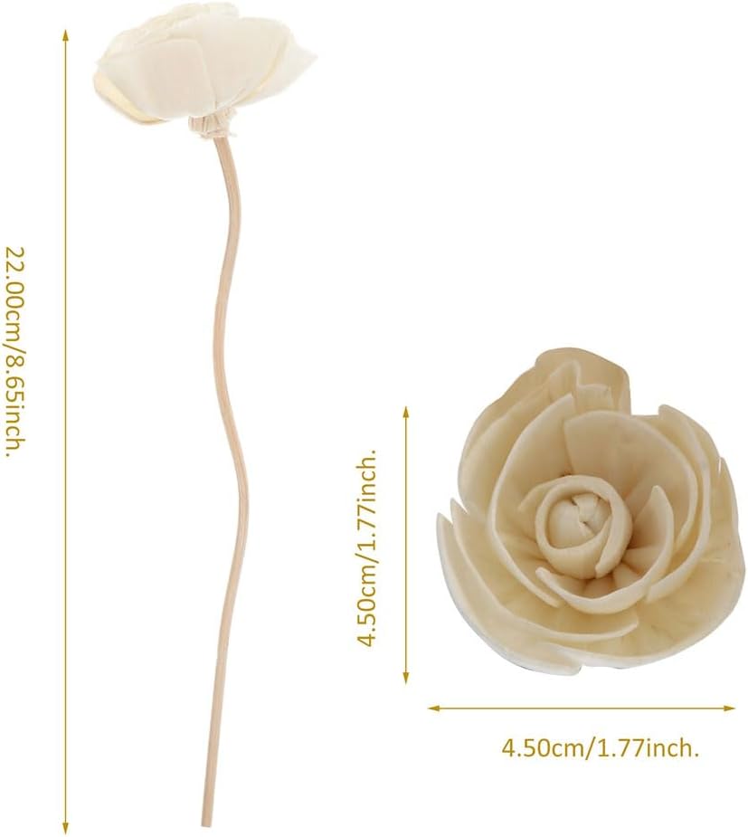 5PCS Rattan Diffuser Sticks with Artificial Flowers