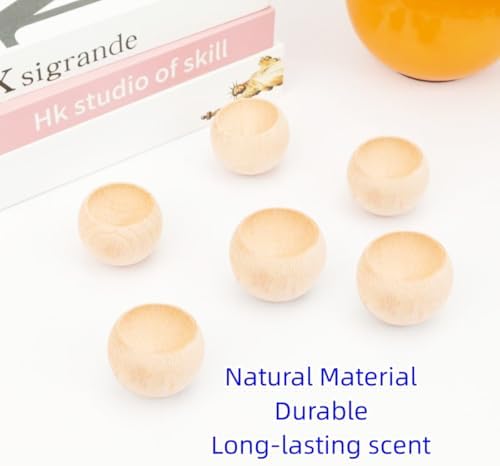 6 Pack Small Wooden Essential Oil Diffuser for Home and Office