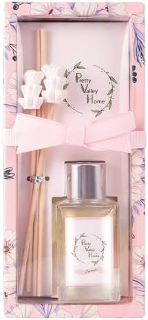 Pretty Valley Home Mini Gypsum Flower Reed Diffuser Set Lavender