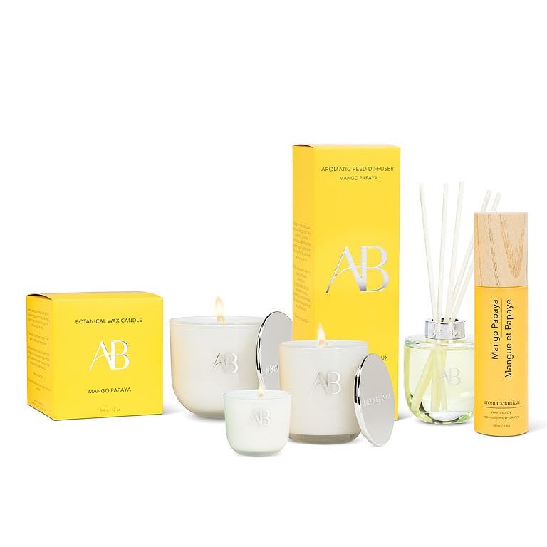 Abbott Collection Reed Diffuser Set Mango Papaya 7oz