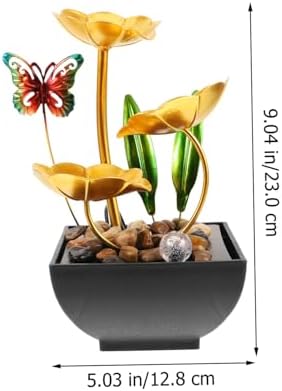 Vaguelly Solar-Powered Tabletop Fountain with Realistic Water Flow