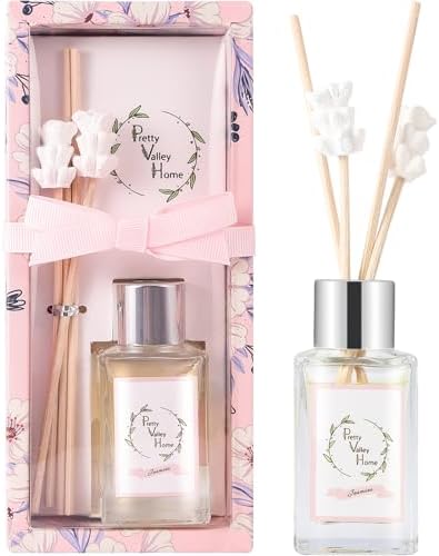 Pretty Valley Home Mini Gypsum Flower Reed Diffuser Set Lavender