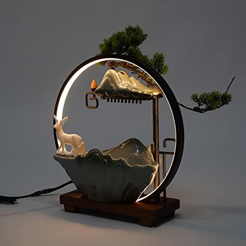 AOOCHU Indoor Water Fountain with Mist and LED Light
