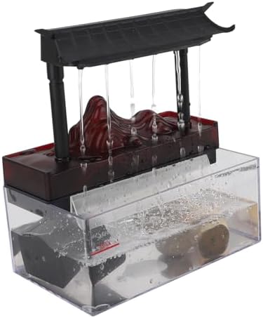 Tabletop Water Fountain with LED Light USB Powered Compact Design