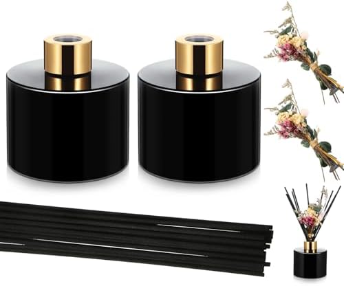 Rtteri 2 Reed Diffuser Sets with 5oz Bottles and Sticks - Home Bathroom Fragrance