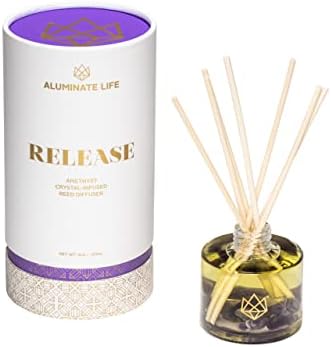 Crystal Infused Reed Diffuser 4 Oz Amethyst Lavender Bergamot Frankincense