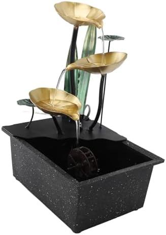 USB Tabletop Fountain with LED Desk Waterfall Decor