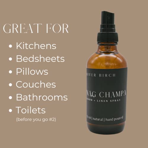 River Birch Nag Champa Scented Room Spray 4 oz Glass Bottle
