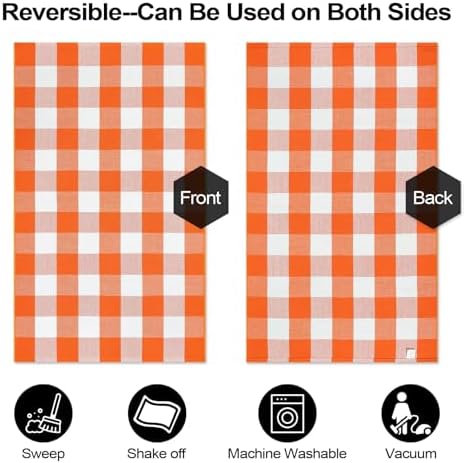 LEEVAN Buffalo Plaid Outdoor Rug 3x5
