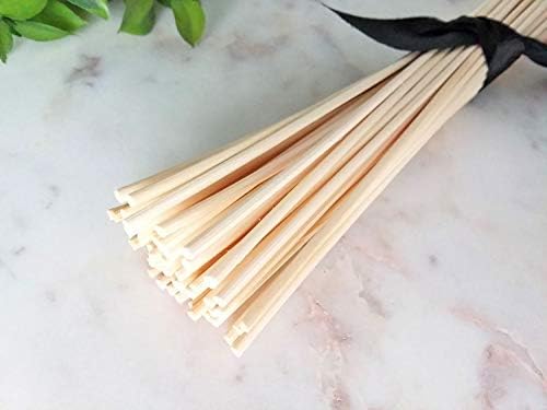 LOVSPA Reed Diffuser Sticks - 80 Pack 10 Bundles 8 Inch Brown Rattan Unscented